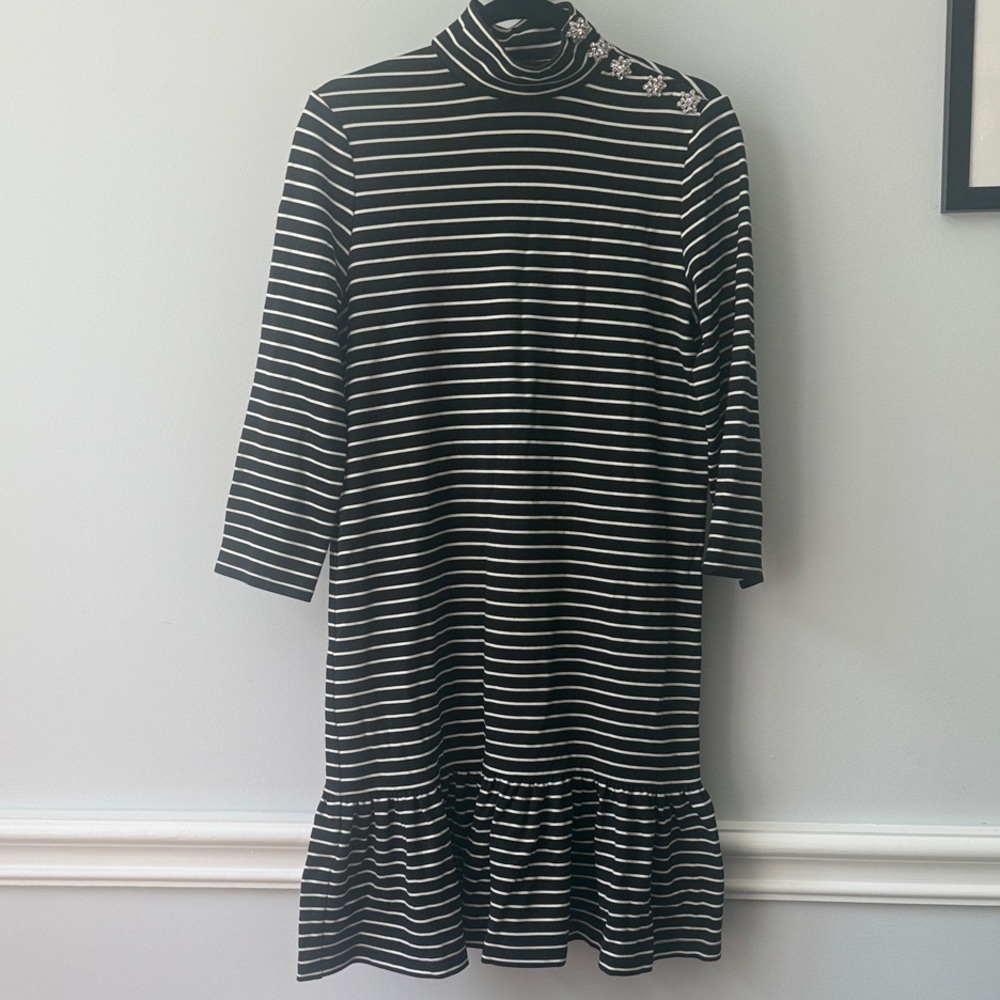 Kate Spade Black and White Striped Dress